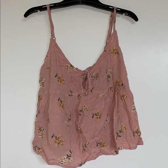 Hollister pink floral print babydoll top - Picture 1 of 2